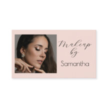 Blush Pink Script Social Icon QR Code Photo Makeup