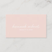 Blush Pink Script Social QR Code Photo Hair Makeup Visitenkarte (Vorderseite)