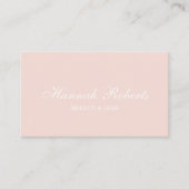 Blush Pink Script Social QR Code Photo Hair Makeup Visitenkarte (Vorderseite)