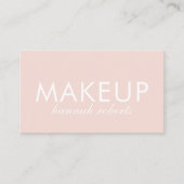 Blush Pink Script Social QR Code Photo Makeup Visitenkarte (Vorderseite)