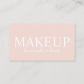 Blush Pink Script Social QR Code Photo Makeup Visitenkarte (Vorderseite)