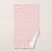 Blush Pink Script Typografy Monogram Initial Badhandtuch Set (Handtuch)