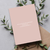 Blush Pink Script Wedding RSVP QR Code Card Begleitkarte