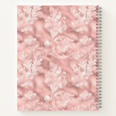 Blush Pink Scroll Floral Girl Chic Muster Name Notizblock (Rückseite)