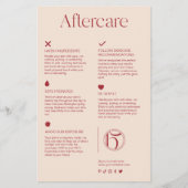 Blush Pink Service Aftercare Skincare Flyer (Vorne)