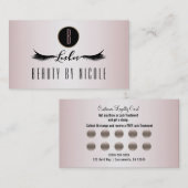 Blush Pink Shimmer Eyelashes Kundenkarte Treuekarte (Vorne/Hinten)
