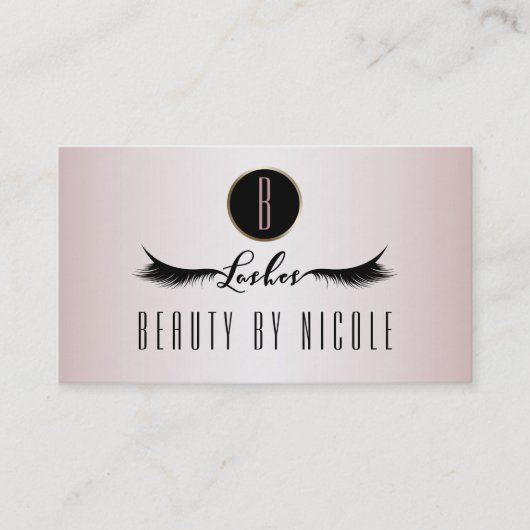 Blush Pink Shimmer Eyelashes Kundenkarte Treuekarte (Vorderseite)