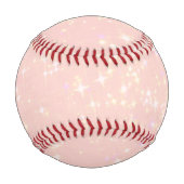 Blush Pink Shimmer - Text hinzufügen, Monogramm na Baseball (Vorderseite)