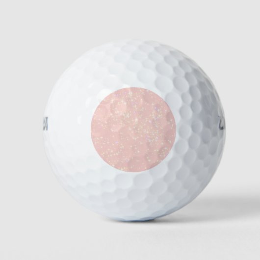 Blush Pink Shimmer - Text hinzufügen, Monogramm na Golfball (Vorderseite)