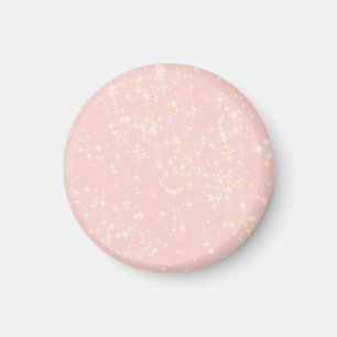 Blush Pink Shimmer - Text hinzufügen, Monogramm na Magnet