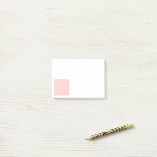 Blush Pink Shimmer - Text hinzufügen, Monogramm na Post-it Klebezettel (Auf Schreibtisch)