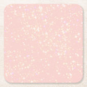 Blush Pink Shimmer - Text hinzufügen, Monogramm na Rechteckiger Pappuntersetzer (Vorderseite)