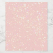 Blush Pink Shimmer - Text hinzufügen, Monogramm na Weinetikett (Einzelnes Label)