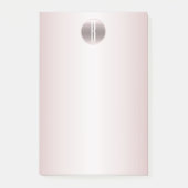 Blush Pink Shine & Shimmer Glam Rustikale Monogram Post-it Klebezettel (Vorderseite)