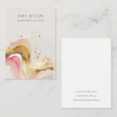 Blush Pink Shiny Glitzer Textur 2 Ohrring Display Visitenkarte (Vorne/Hinten)