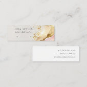 Blush Pink Shiny Glitzer Textur Ohrring Display Mini Visitenkarte (Vorne/Hinten)