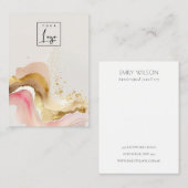 Blush Pink Shiny Logo Blank Juwelier Display Visitenkarte (Vorne/Hinten)