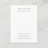 Blush Pink Shiny-Logo mit Nekklasseanzeige Visitenkarte (Rückseite)