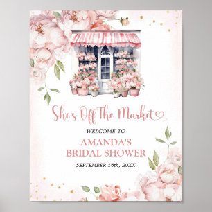 Blush Pink Sie ist vom Brautparty des Marktes abge Poster