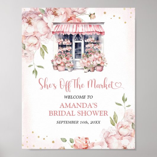 Blush Pink Sie ist vom Brautparty des Marktes abge Poster (Vorne)
