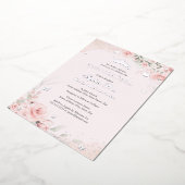 Blush Pink Silver Butterfly Rose Quinceanera 15. Folieneinladung (Gedreht)