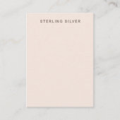Blush Pink Silver Display Card Visitenkarte (Vorderseite)