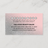 Blush Pink Silver Glitzer Gradient Typografie Treuekarte (Rückseite)