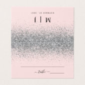 Blush Pink & Silver Glitzer Hochzeitsstimmung Plat (Außenseite Aufgefaltet)