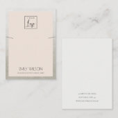 BLUSH PINK SILVER GRENZLOGO NECKLACE DISPLAY VISITENKARTE (Vorne/Hinten)