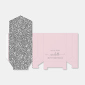 Blush Pink Silver Monogram Script 30. Geburtstag Geschenkschachtel (Ungefaltet)