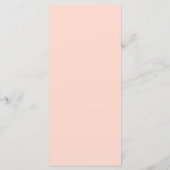 Blush Pink Simple Elegant Script Calligraphy Menükarte (Rückseite)