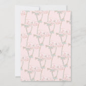 Blush Pink Sip & See Floral Baby Girl Babydusche Einladung (Rückseite)