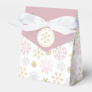 Blush Pink Snowflake Baby Dusche Box Geschenkschachtel