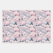 Blush Pink Snowscaps Weihnachtswrapping Paper Set Geschenkpapier Set (Vorderseite)