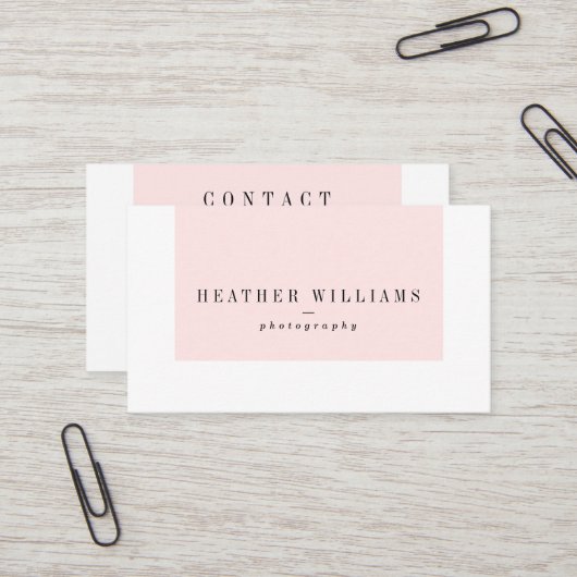 Blush Pink Social Media Business Cards Visitenkarte (Vorderseite/Rückseite Beispiel)