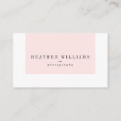 Blush Pink Social Media Business Cards Visitenkarte (Vorderseite)