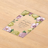 Blush Pink & Soft Gold Modern Botanical Wedding Acryleinladungen (Ablage )