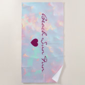 Blush Pink Soft Mint Gold Luxury Modern Collection Strandtuch (Vorderseite)
