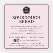 Blush Pink Sourdough Ingredient Cottage Sticker (Vorderseite)