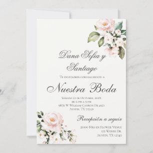 Blush Pink Spanische Hochzeit Einladung