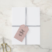 Blush Pink Sparkle Glitter Birthday Geschenkanhänger (Mit Garn)