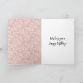 Blush Pink Sparkle Glitter Birthday Karte (Innenseite)
