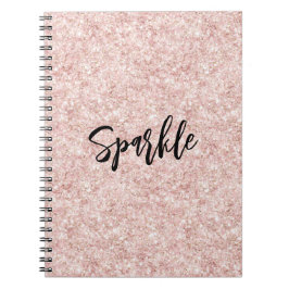 Blush Pink Sparkle Glitter   Notizblock