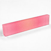 Blush Pink Sparkle Gradient Desk Namplate Namensplakette