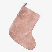 Blush Pink Sparkle Großer Weihnachtsstrumpf (Vorderansicht (hängend))