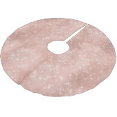 Blush Pink Sparkle Polyester Weihnachtsbaumdecke (Schrägansicht)