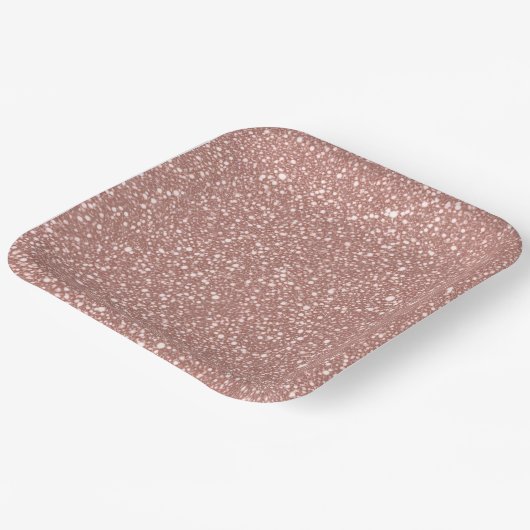 Blush Pink Speckled Pattern Party Pappteller (Gewinkelt)
