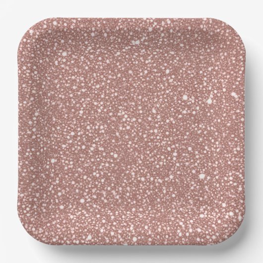 Blush Pink Speckled Pattern Party Pappteller (Vorderseite)