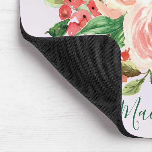 Blush Pink Spring Floral Bouquet Mousepad (Ecke)