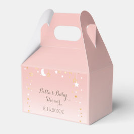 Blush Pink Star Moon Babydusche Geschenkschachtel